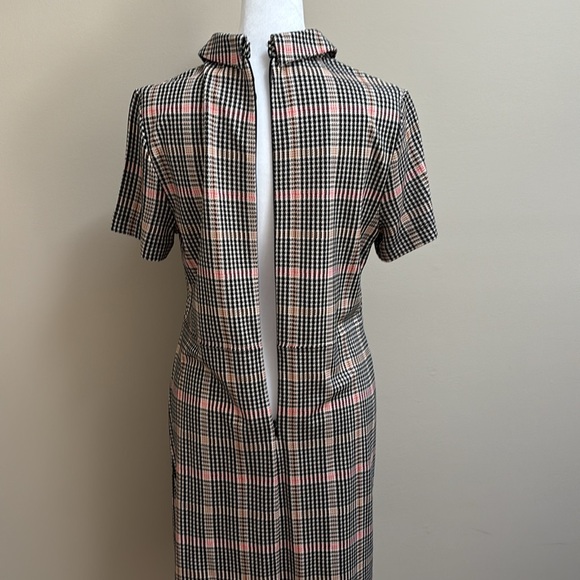 NWT Loft Plaid Ponte Button Pocket Shift Dress Size Small - Picture 6 of 9